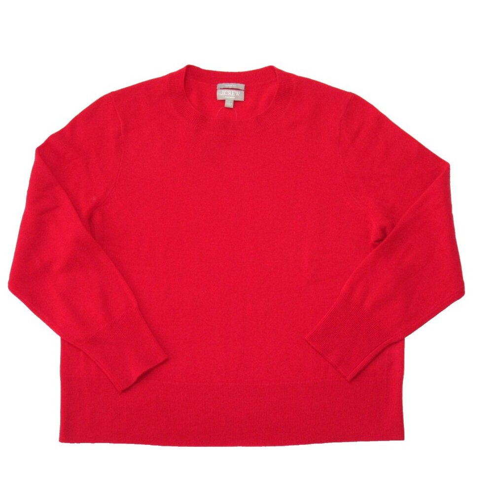 NWT J.Crew BA400 Cashmere Classic-fit Crewneck Sweater in Holiday Red XXL